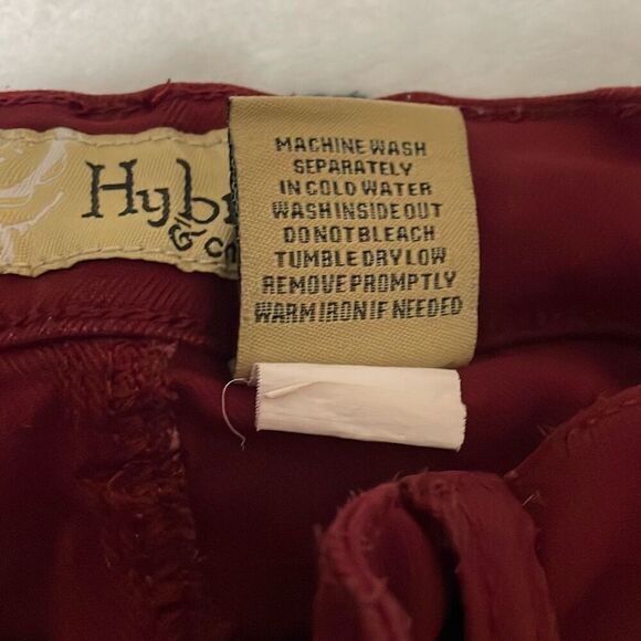 Hybrid & company skinny jeans burgundy size medium preowned - Picture 8 of 12